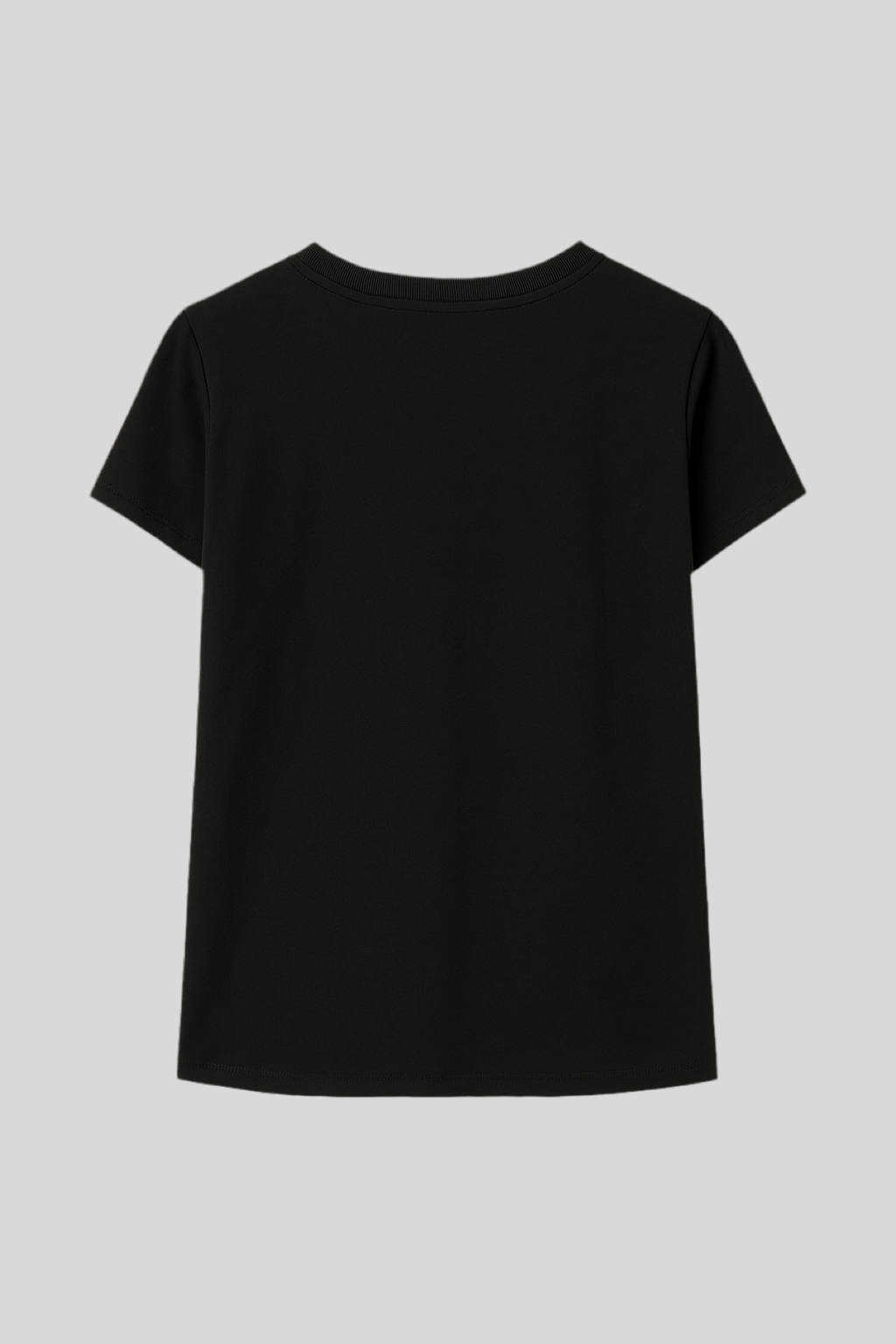 T-shirt basica nera in 100% cotone - Lumina