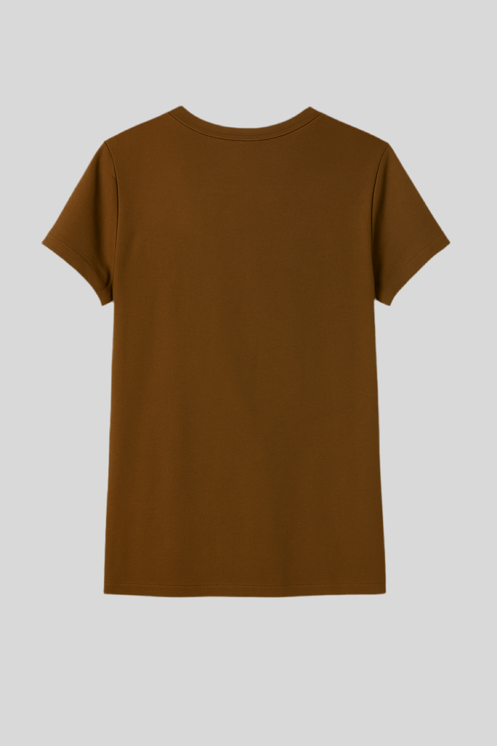 T-shirt basica tabacco in 100% cotone - Lumina
