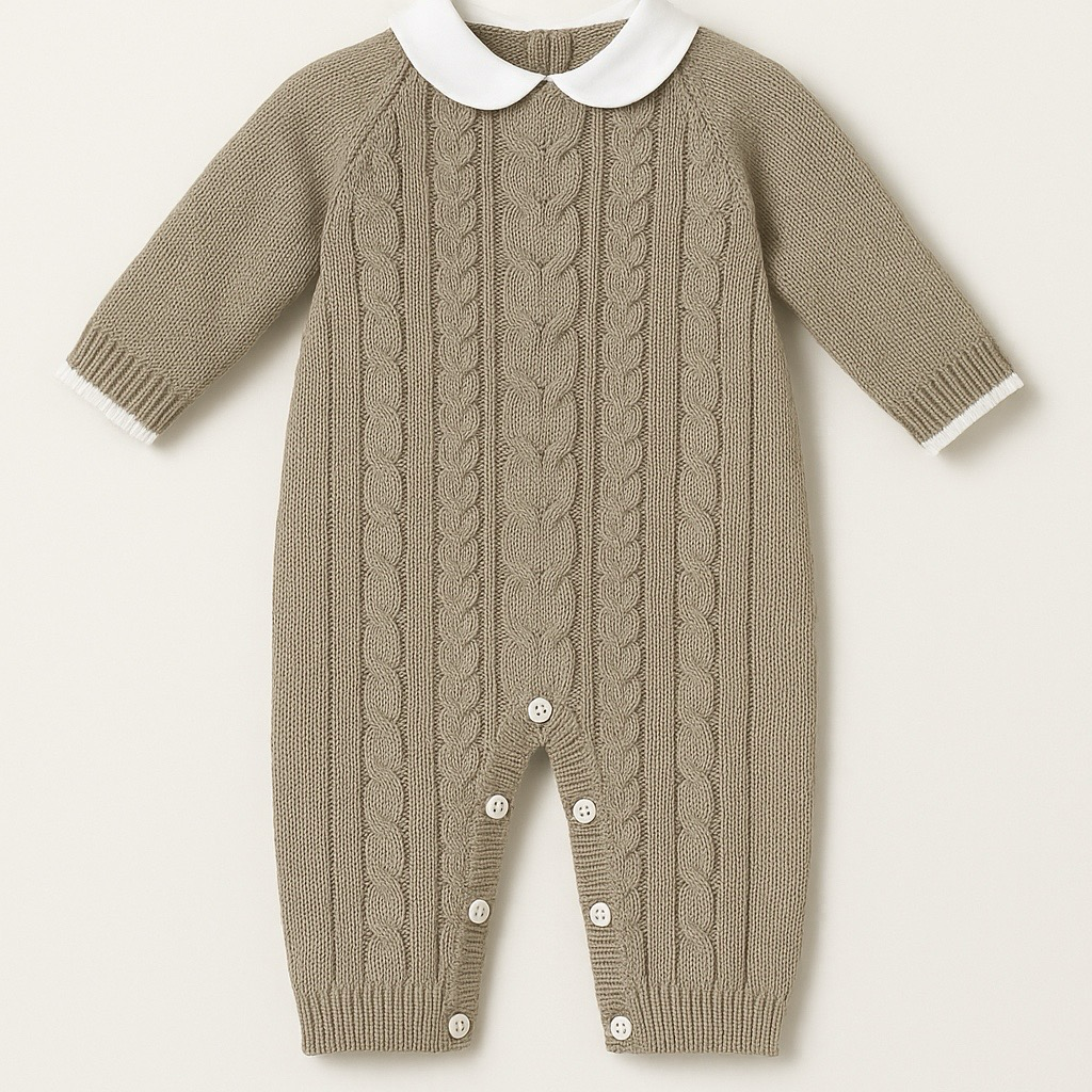 Tutina tortora in maglia - Nazareno Gabrielli