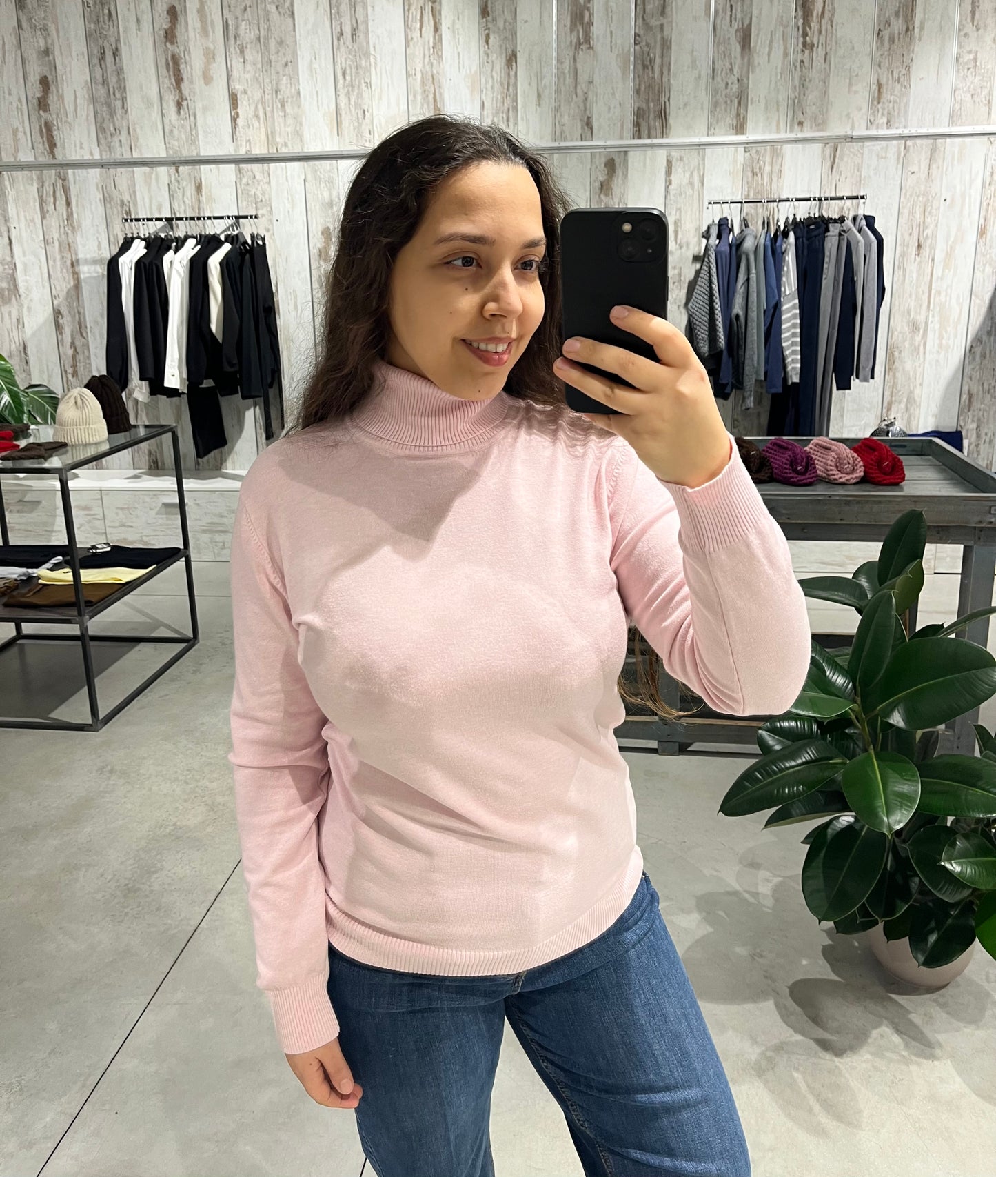 Dolcevita rosa basico in viscosa - Altamira Milano