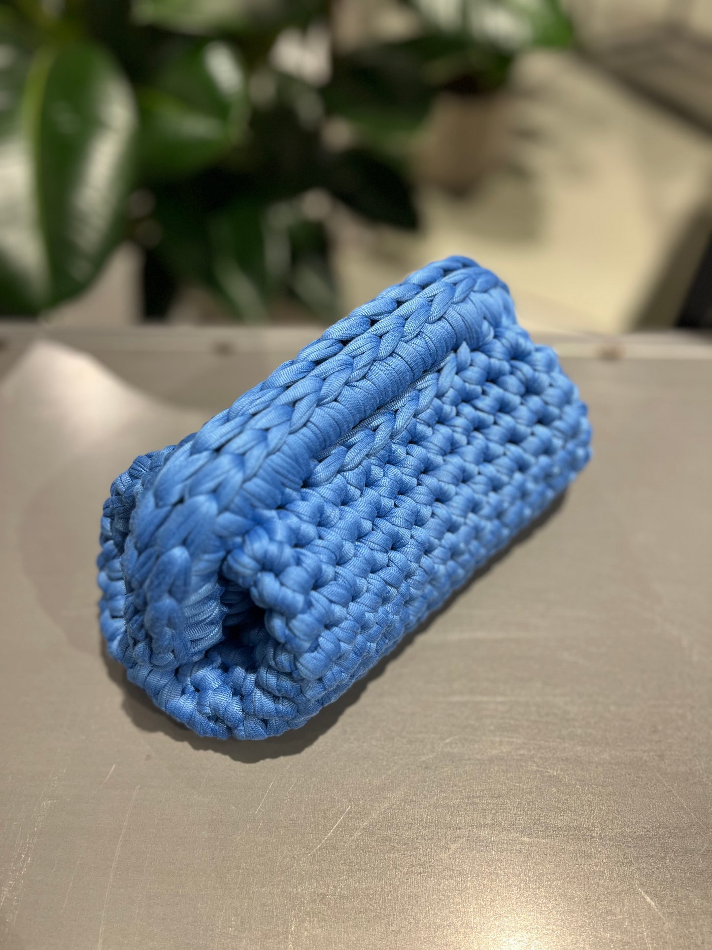 Borsa clutch bag fatta a mano azzurro - Global Riouch