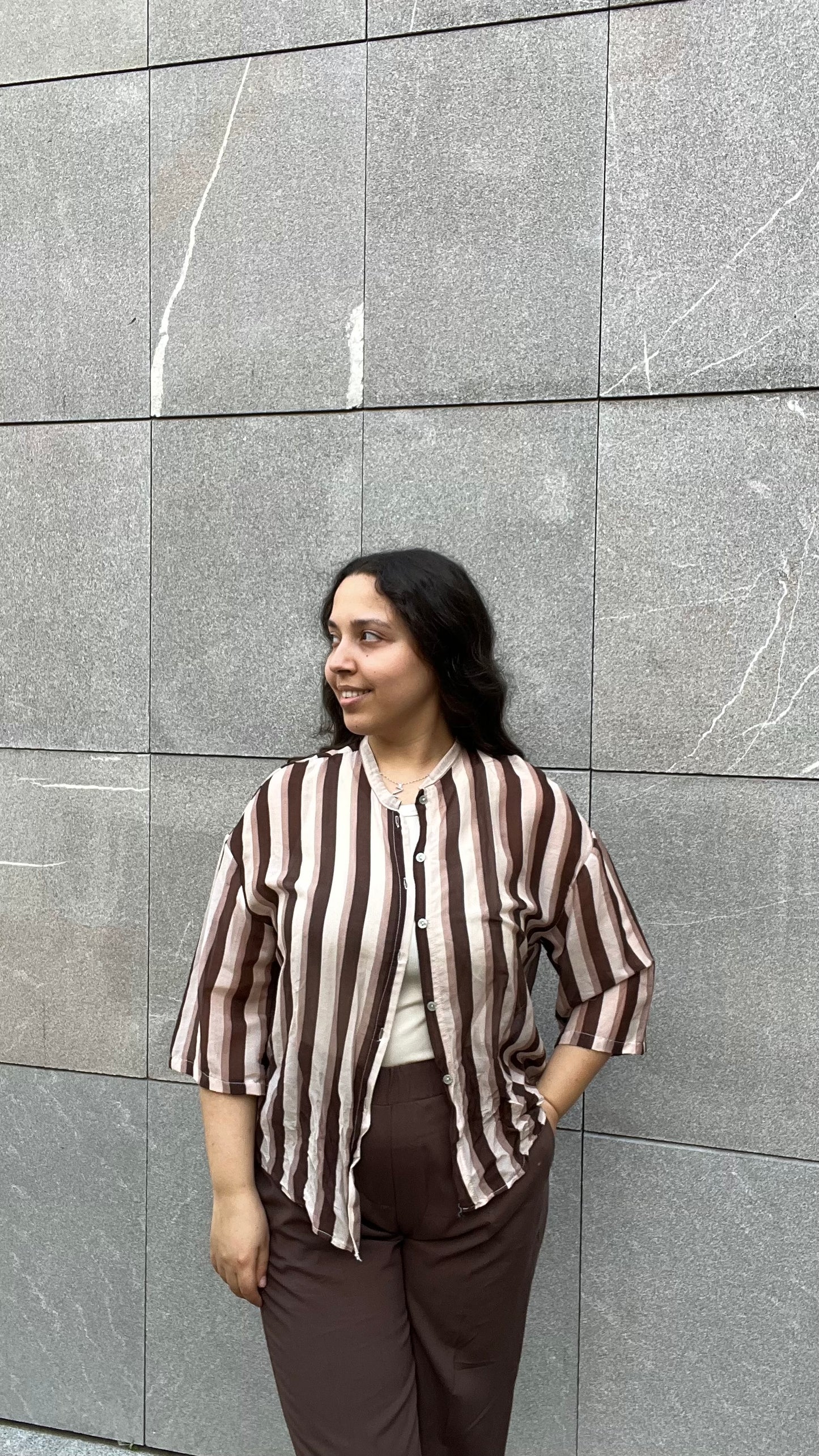 Blusa fantasia in misto Cotone e Seta - Altamira Milano