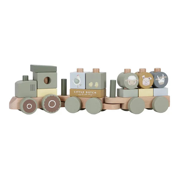 Trenino con costruzioni Little Farm - Little Dutch