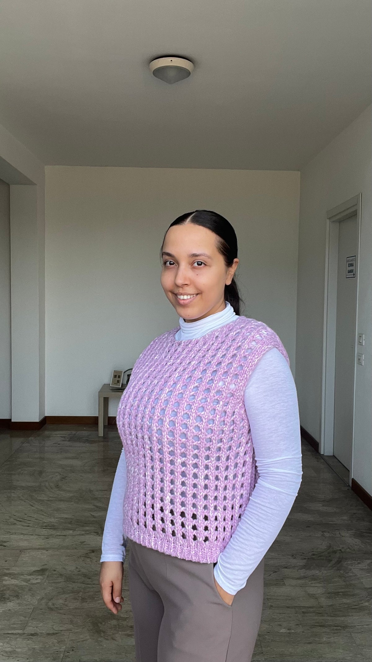 Gilet Oxford rosa