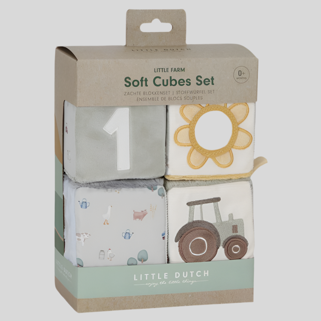 Set di 4 cubi morbidi Little Farm- Little Dutch