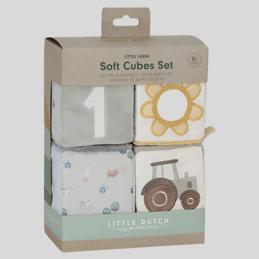 Set di 4 cubi morbidi Little Farm- Little Dutch