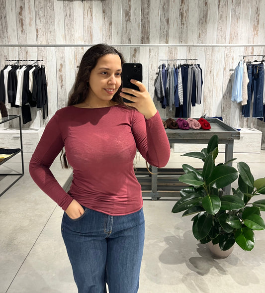 Girocollo cashmirina bordeaux - Altamira Milano