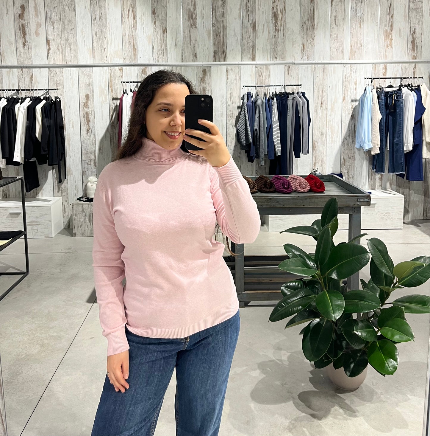 Dolcevita rosa basico in viscosa - Altamira Milano