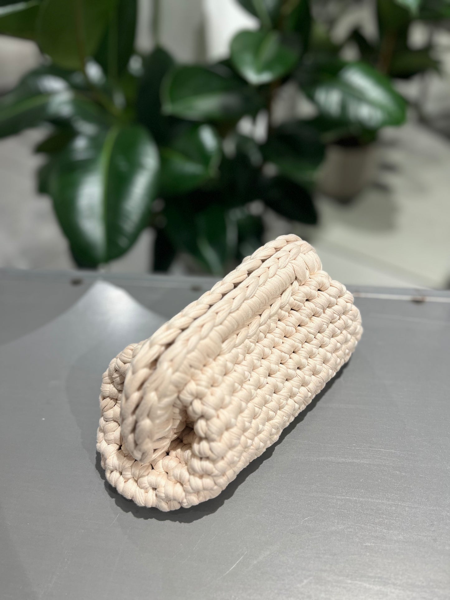 Borsa clutch bag fatta a mano beige - Global Riouch