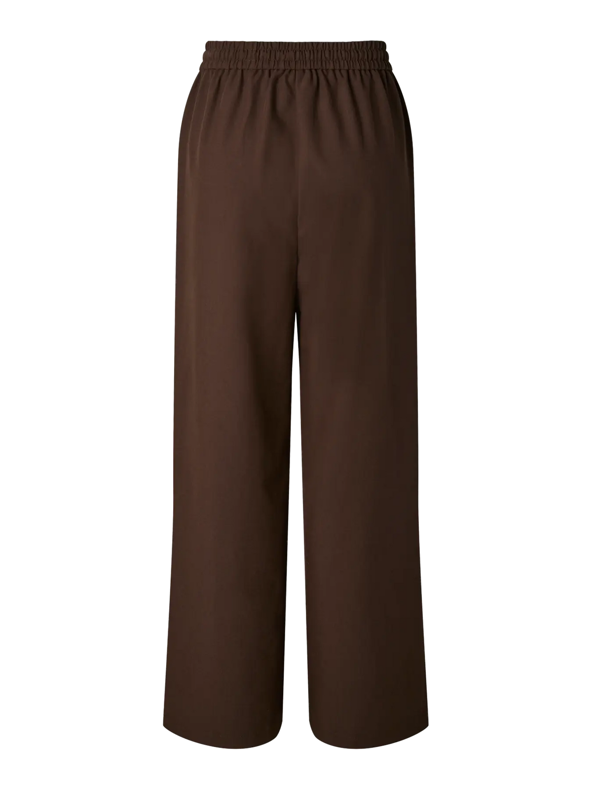 Pantaloni palazzo marrone con coulisse Bosella - Pieces