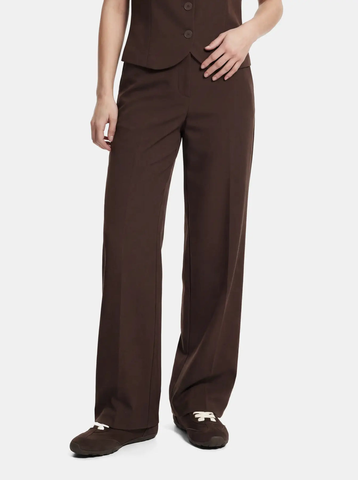 Pantalone palazzo Kamil marrone - Pieces