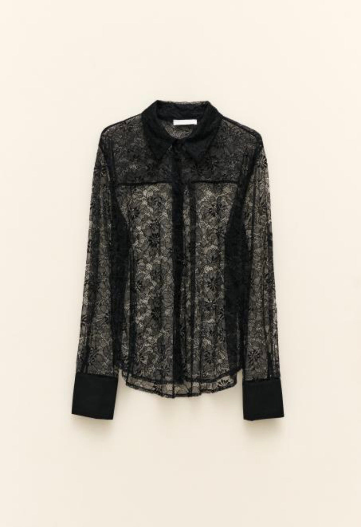 Camicia in pizzo nero - Lumina