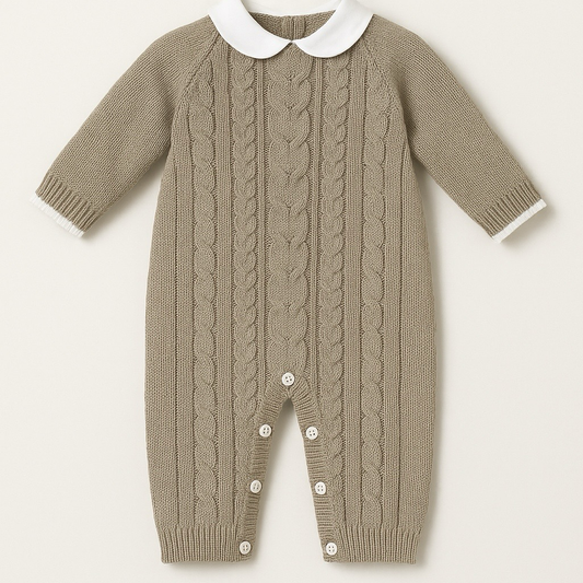 Tutina tortora in maglia - Nazareno Gabrielli