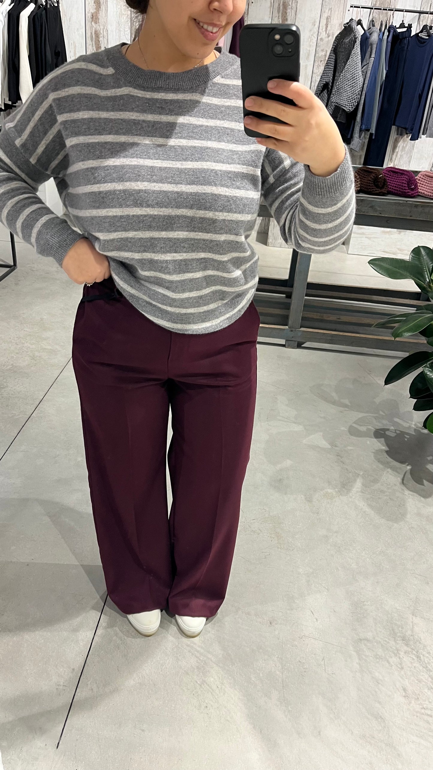 Pantalone palazzo bordeaux - Altamira Milano