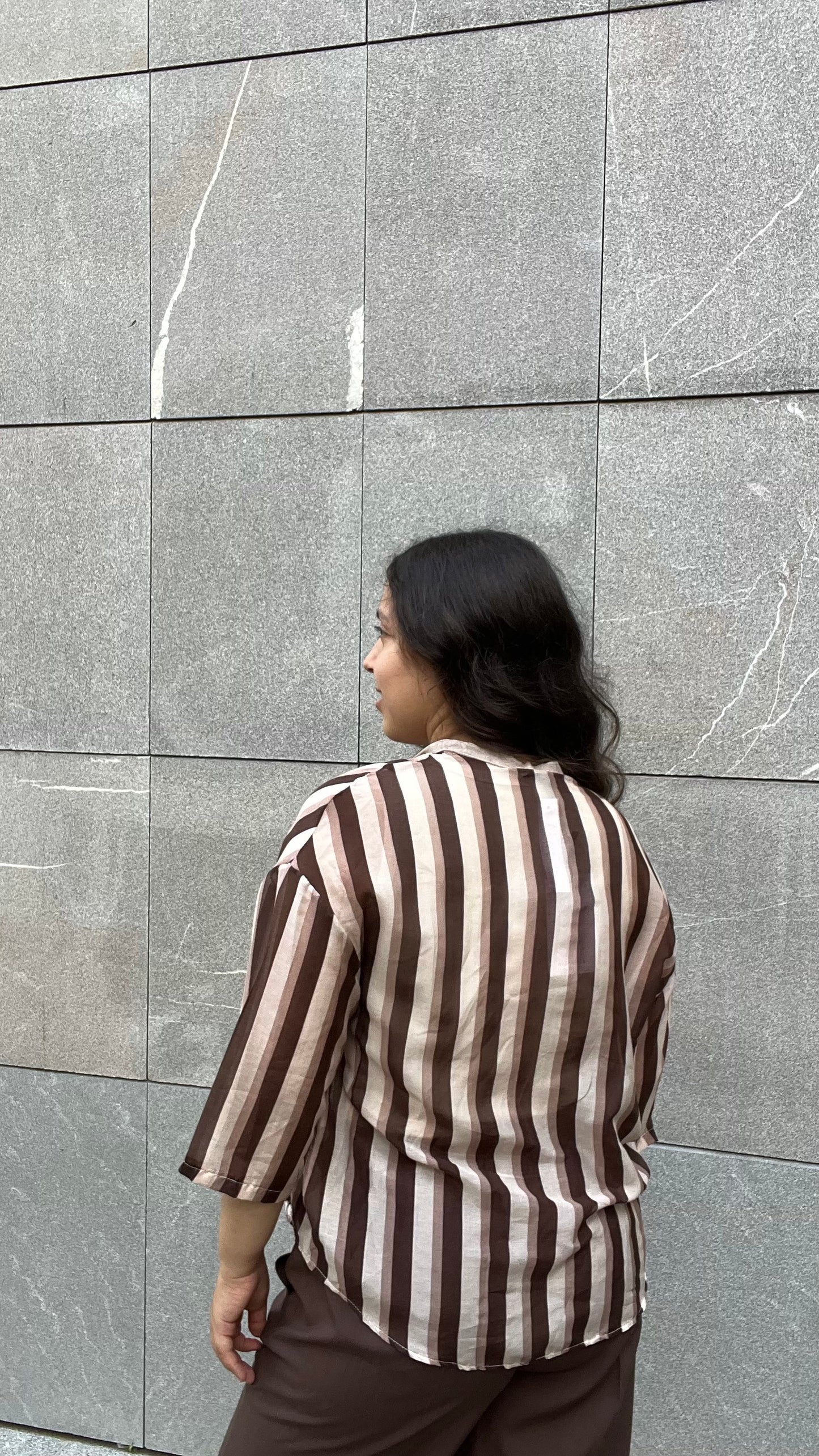 Blusa fantasia in misto Cotone e Seta - Altamira Milano