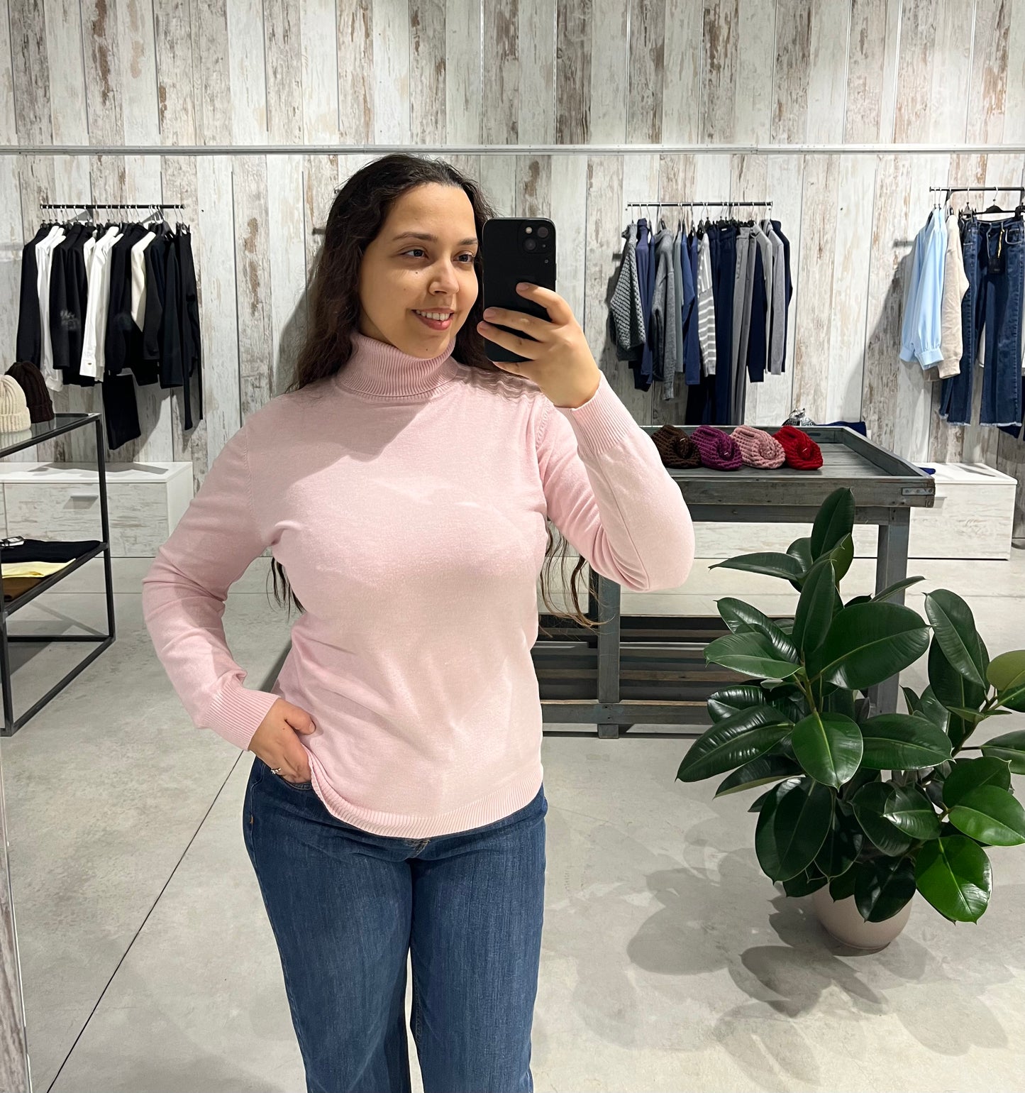 Dolcevita rosa basico in viscosa - Altamira Milano