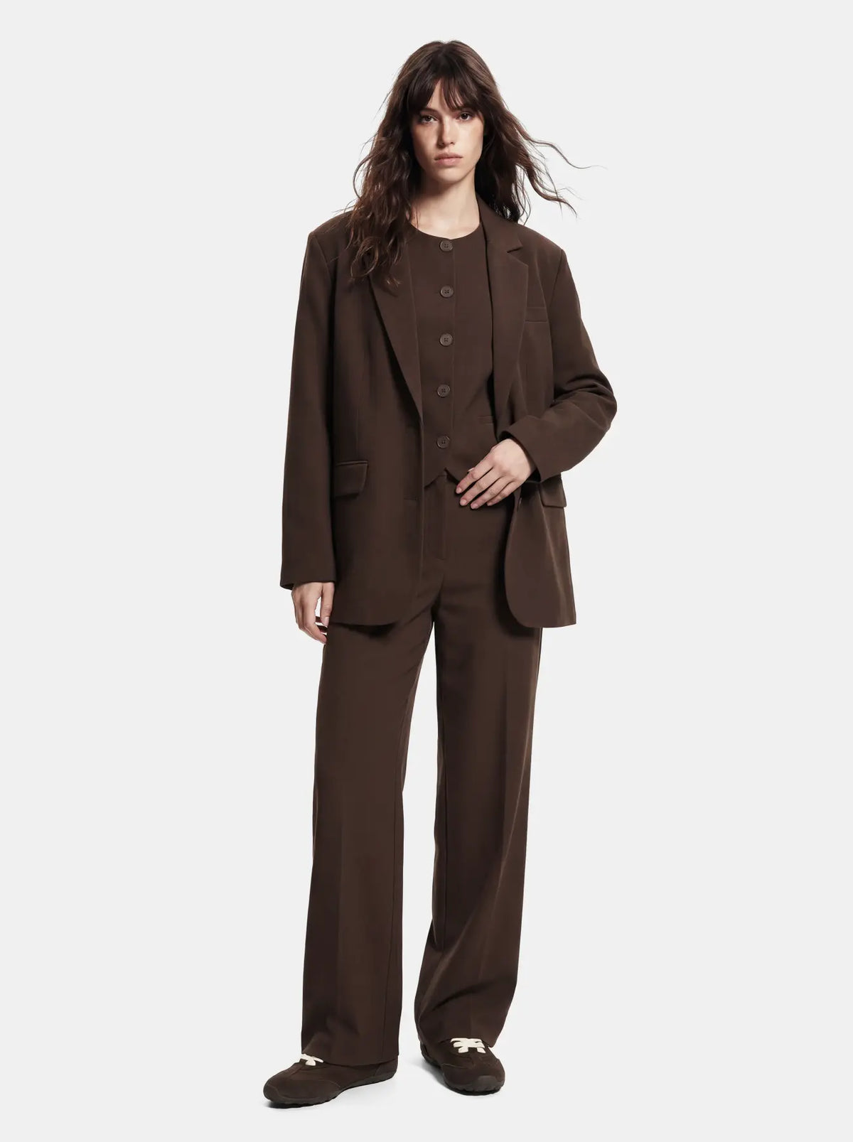 Pantalone palazzo Kamil marrone - Pieces