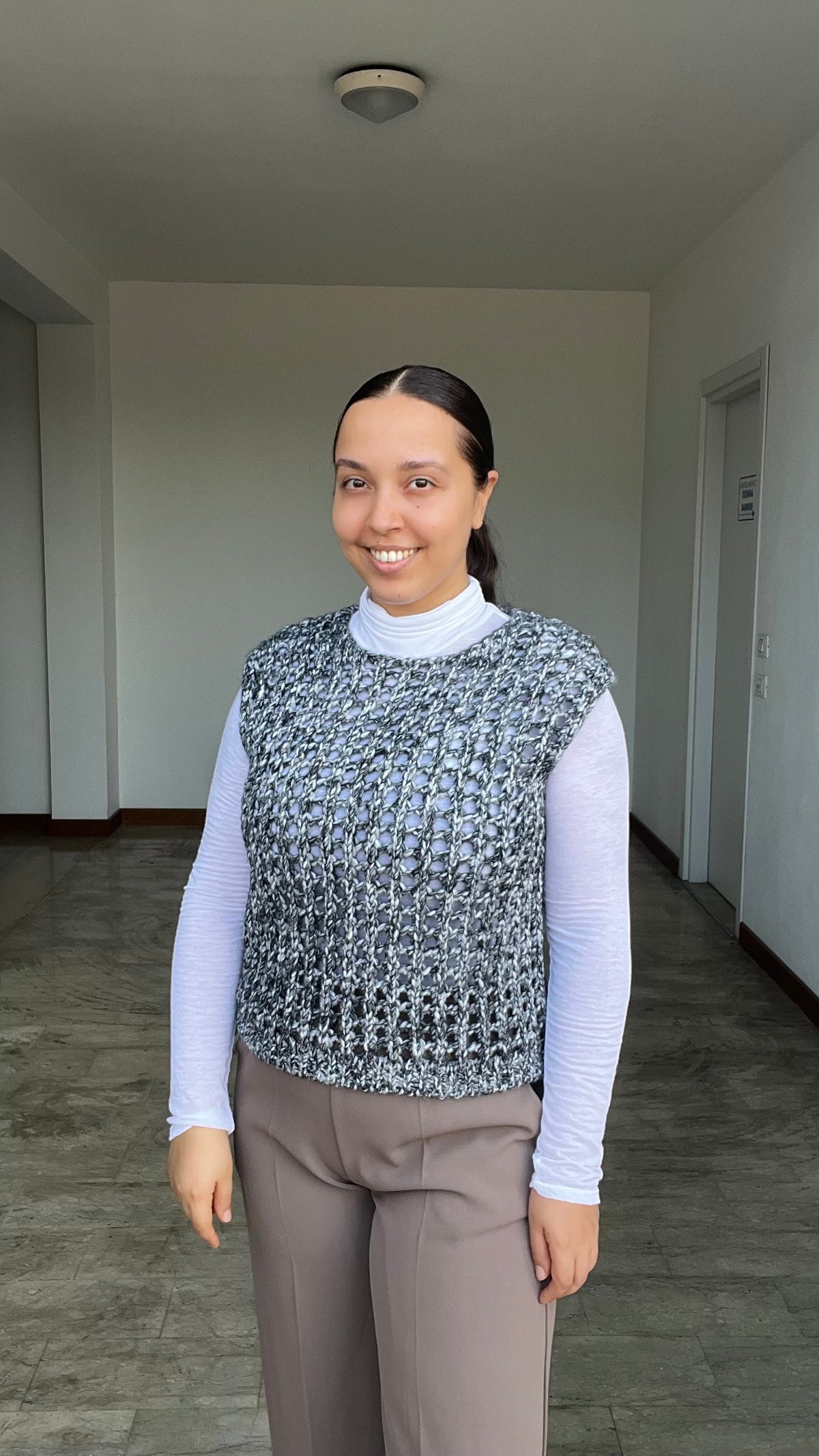 Gilet Oxford grigio