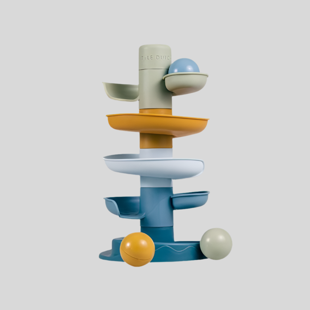 Scivolo a spirale con palline blu Forest Friends - Little Dutch