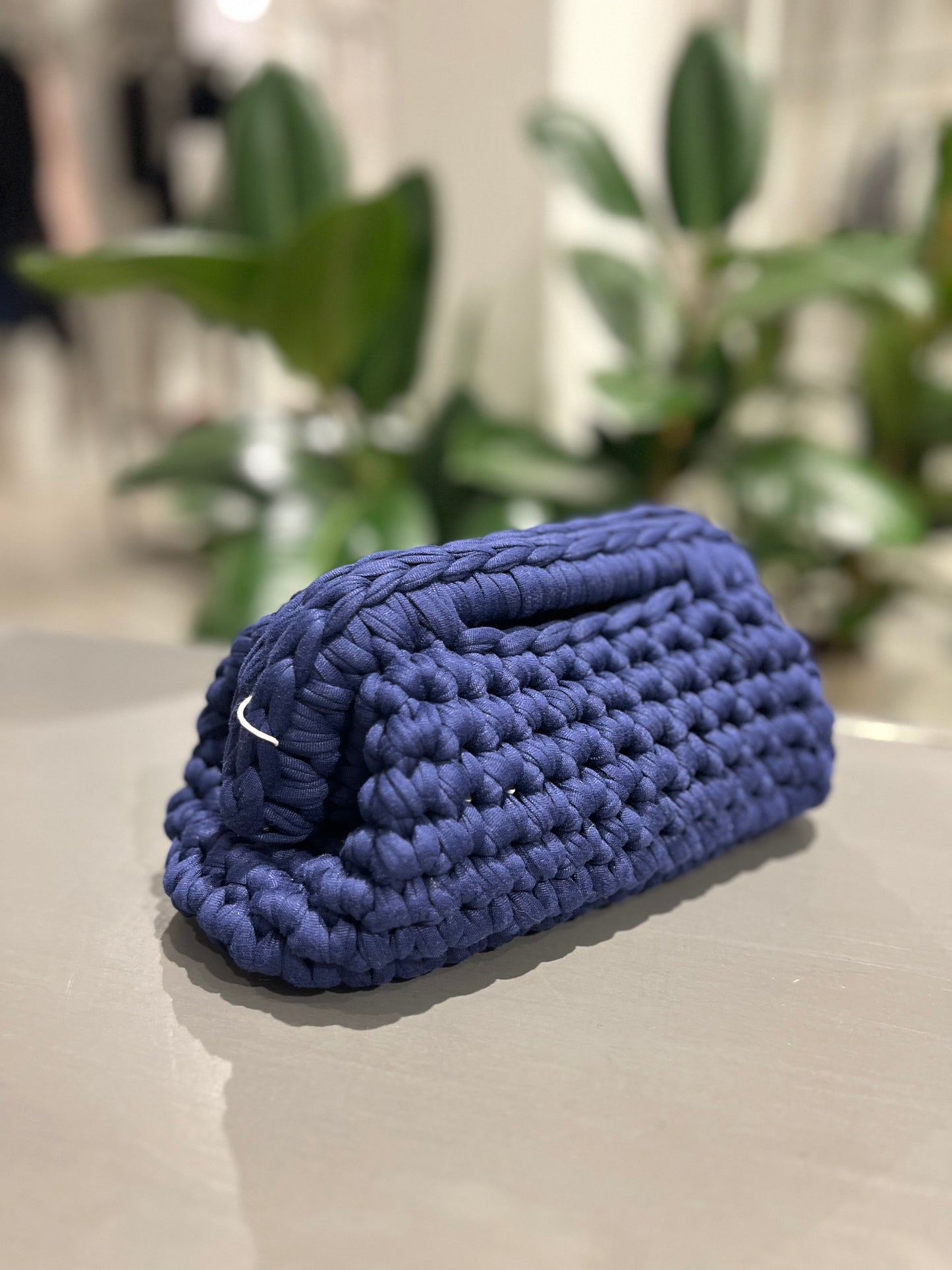 Borsa clutch bag fatta a mano blu navy - Global Riouch
