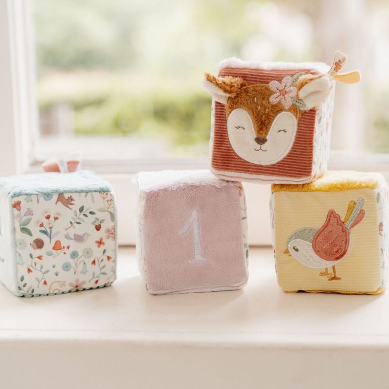Set di 4 cubi morbidi Fairy Garden- Little Dutch