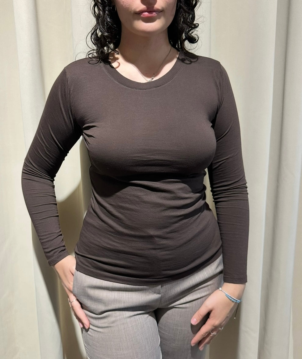 Maglia basica moro in 100% cotone - Altamira Milano