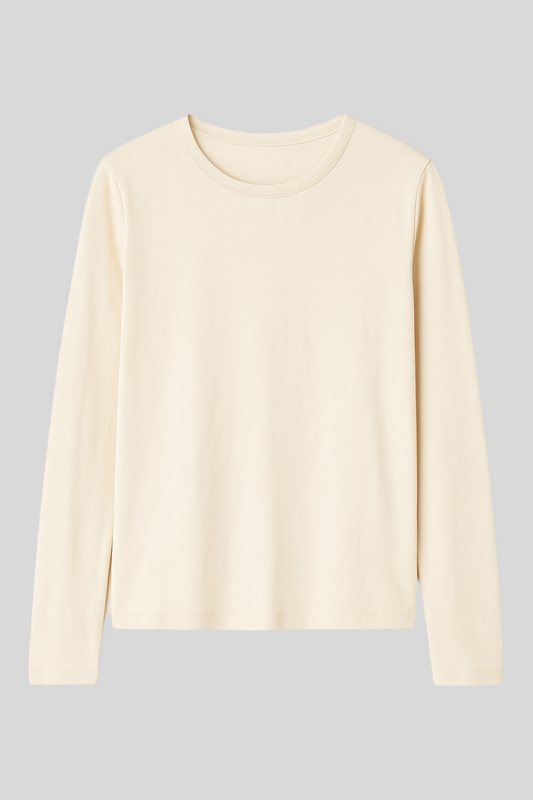 Maglia basica burro in 100% cotone - Altamira Milano