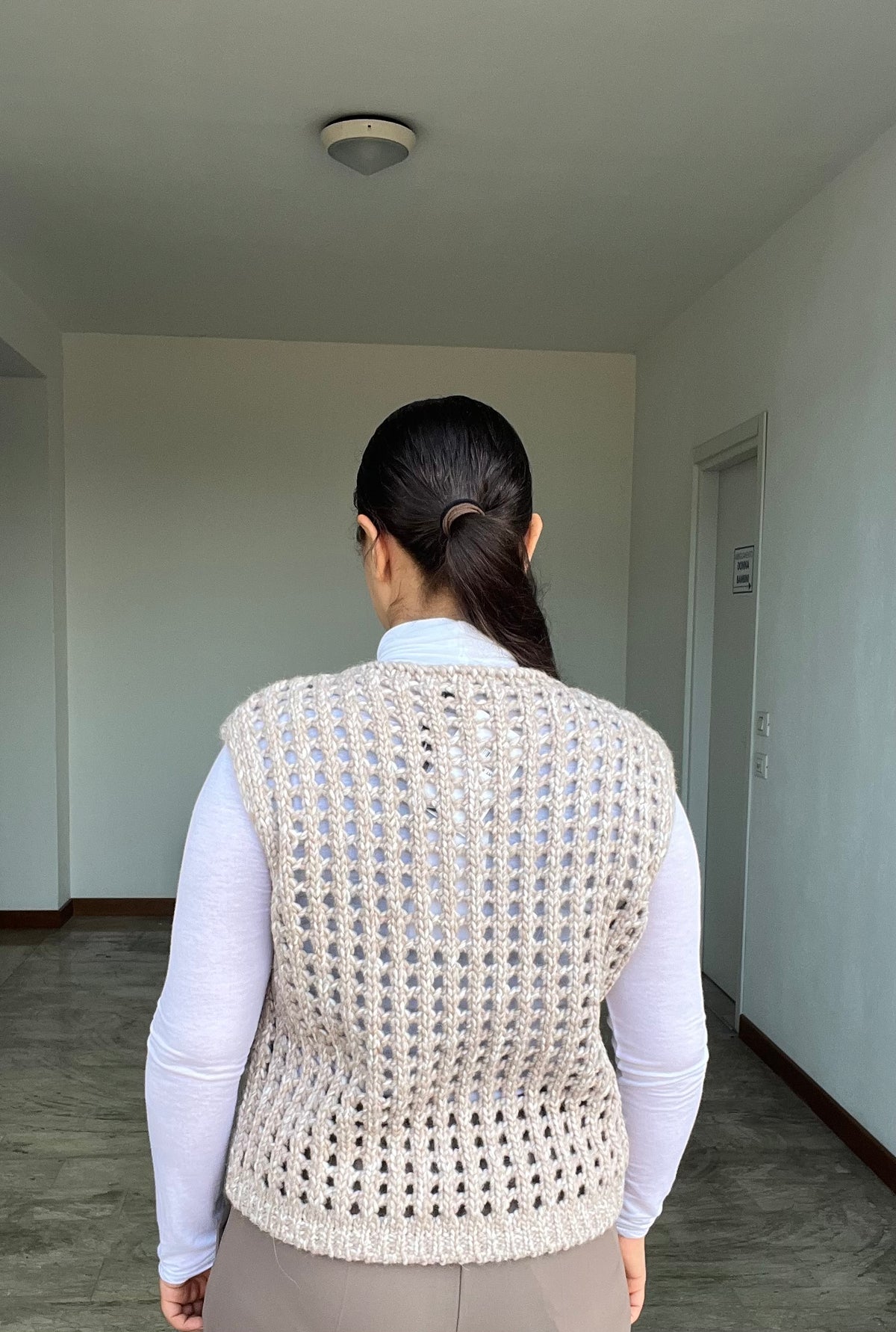 Gilet Oxford beige