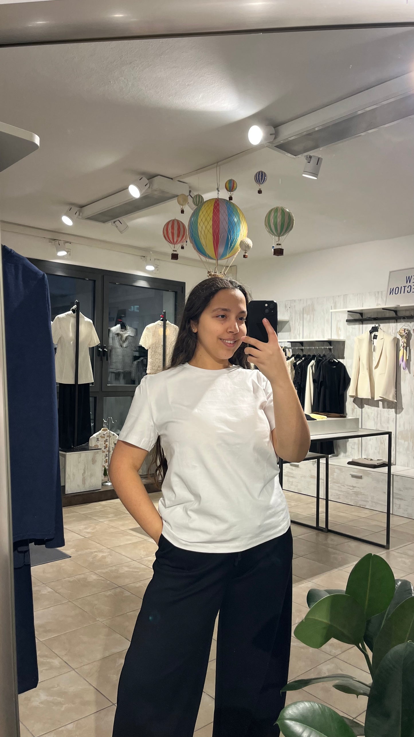 T-shirt basica bianca in 100% cotone - Lumina
