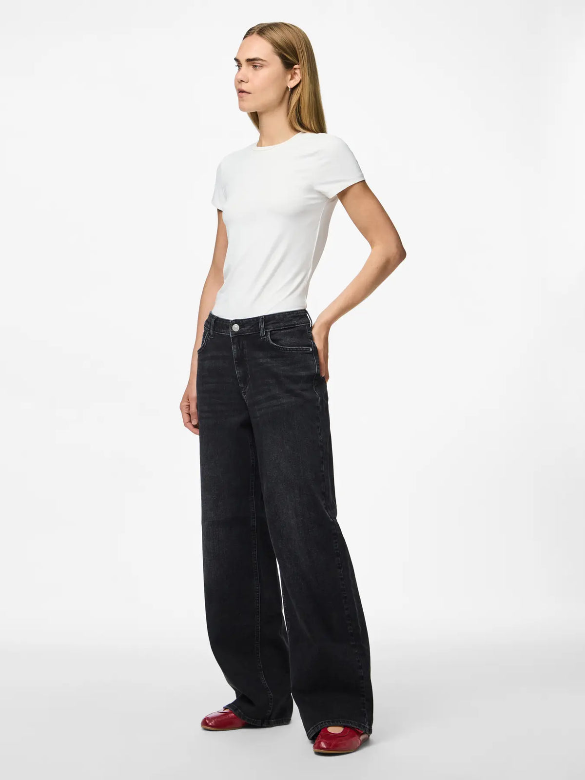 Jeans Silke MW Wide Leg - PIECES