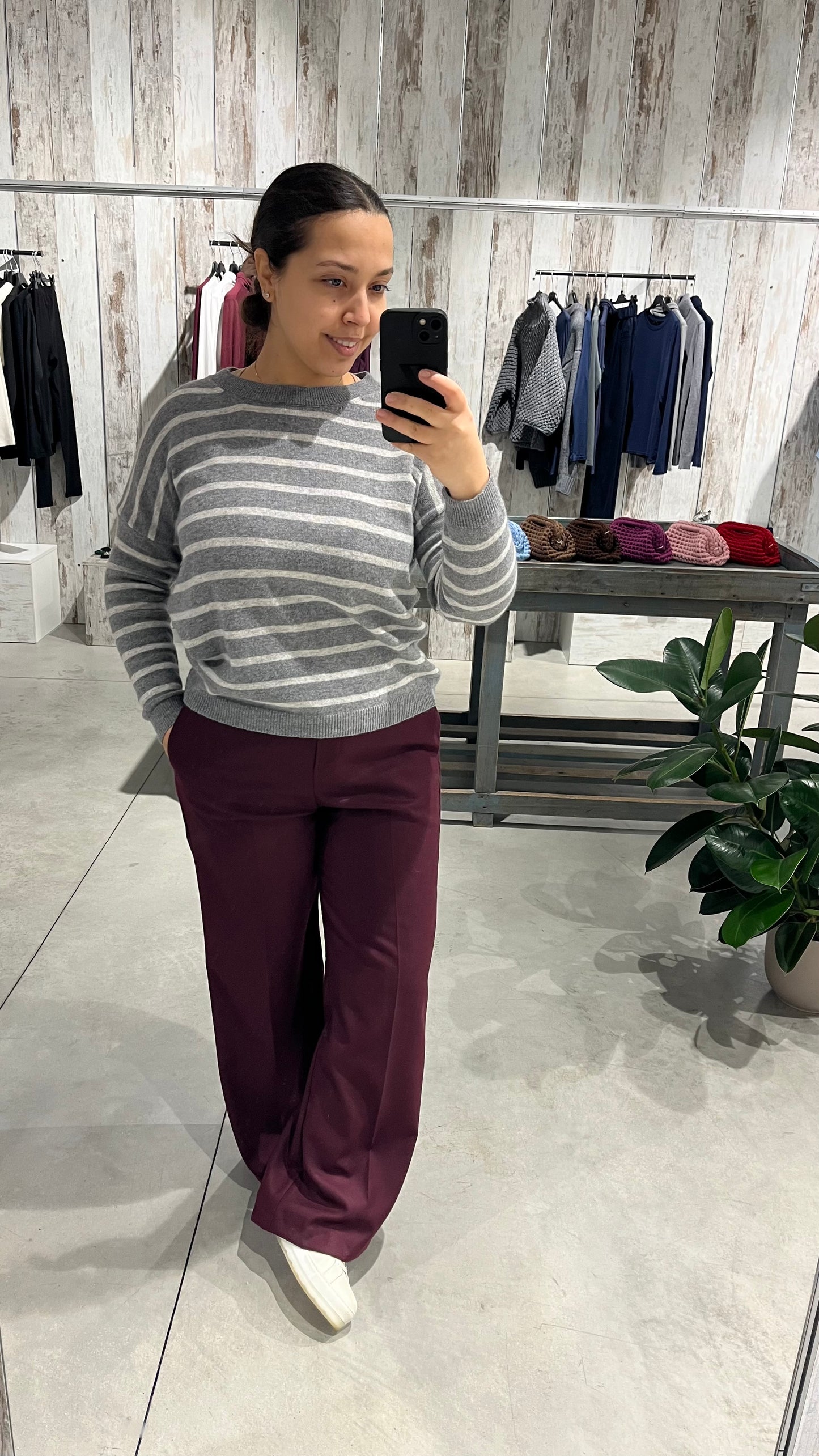Pantalone palazzo bordeaux - Altamira Milano