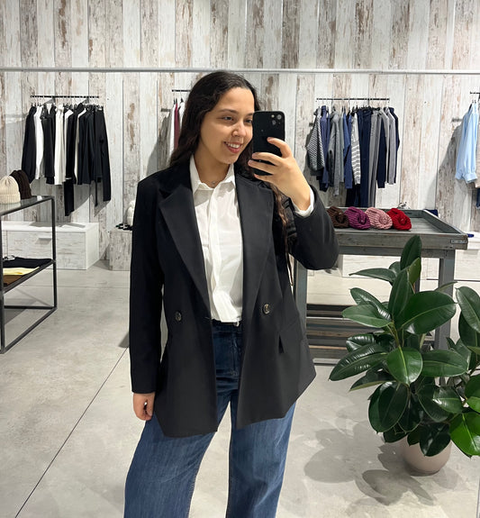 Giacca doppiopetto nero - Altamira Milano