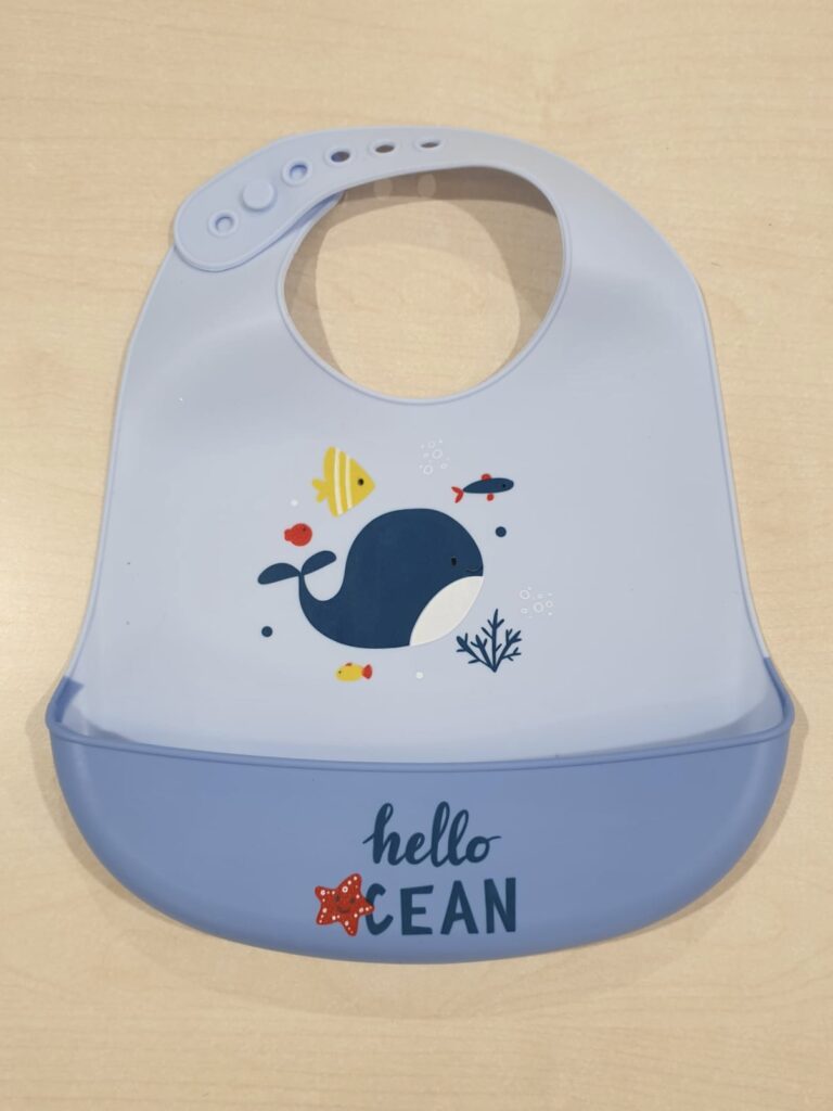 Bavaglino celeste in silicone - Ellepi