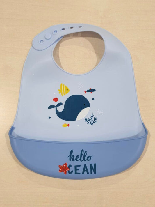 Bavaglino celeste in silicone - Ellepi