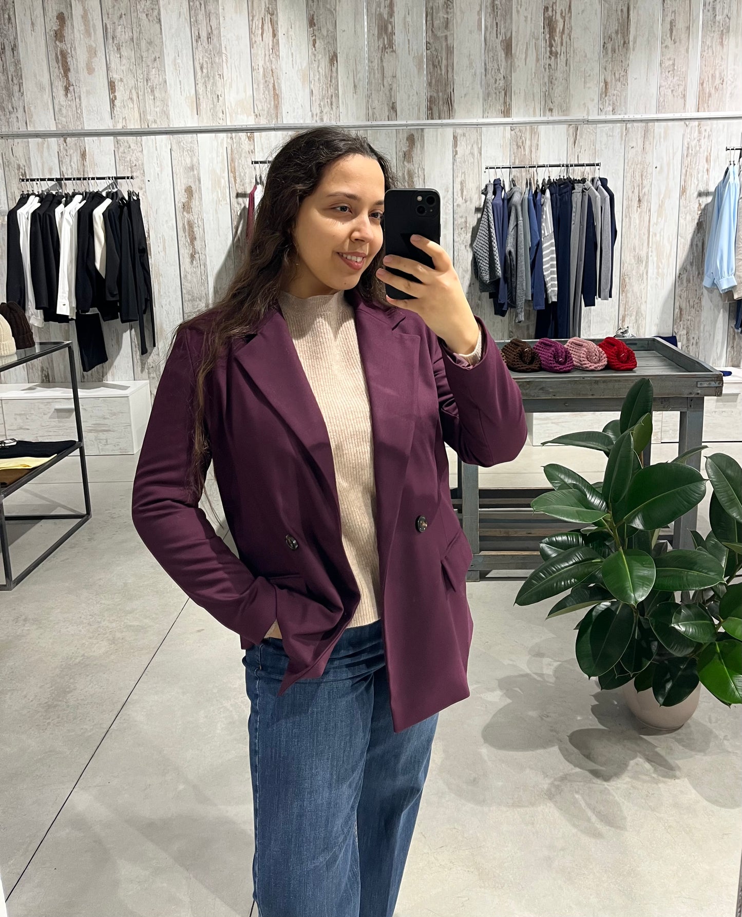 Giacca doppiopetto prugna - Altamira Milano