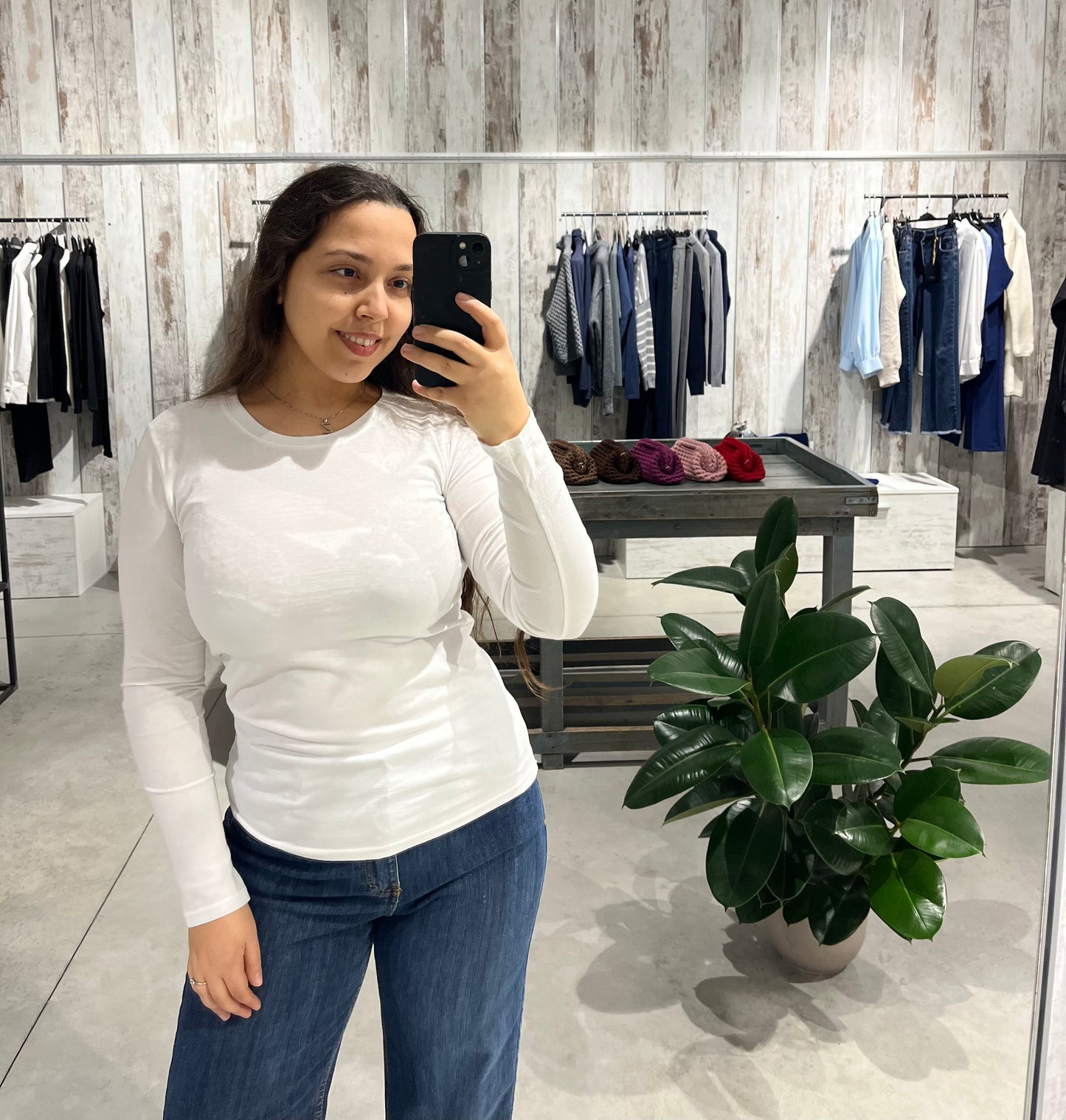 Maglia basica bianca in 100% cotone - Altamira Milano