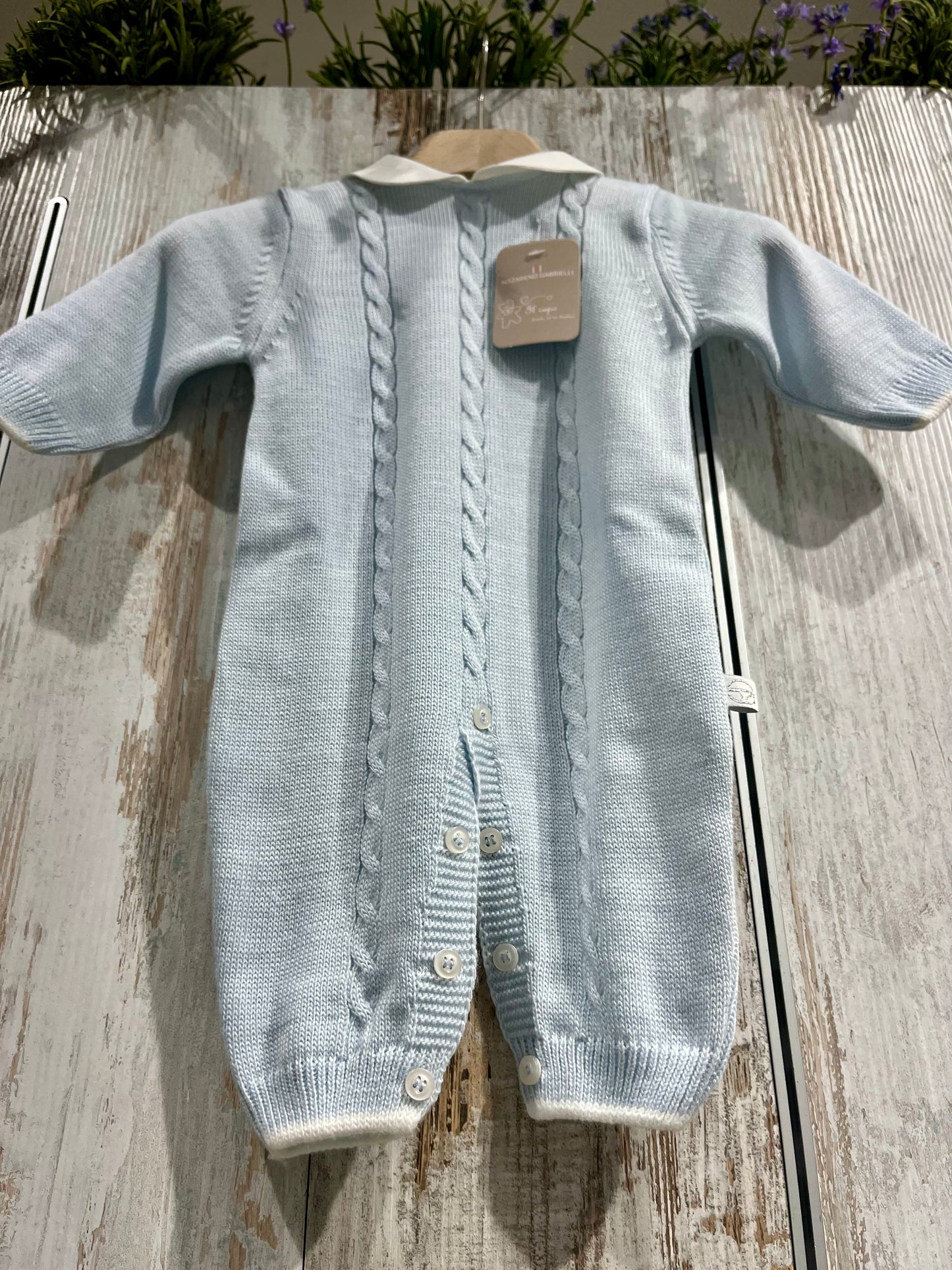 Tutina azzurra in maglia - Nazareno Gabrielli