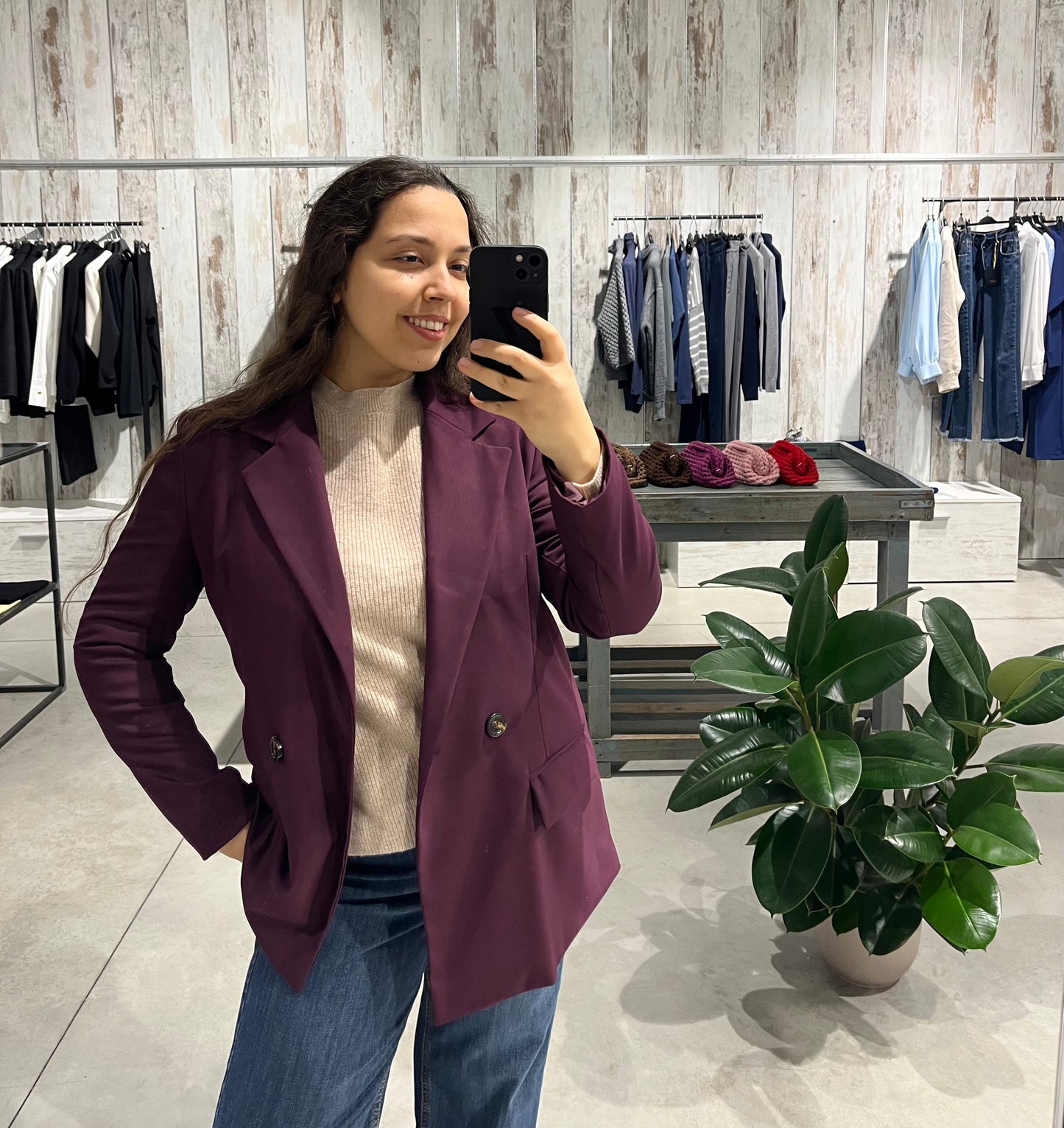 Giacca doppiopetto prugna - Altamira Milano