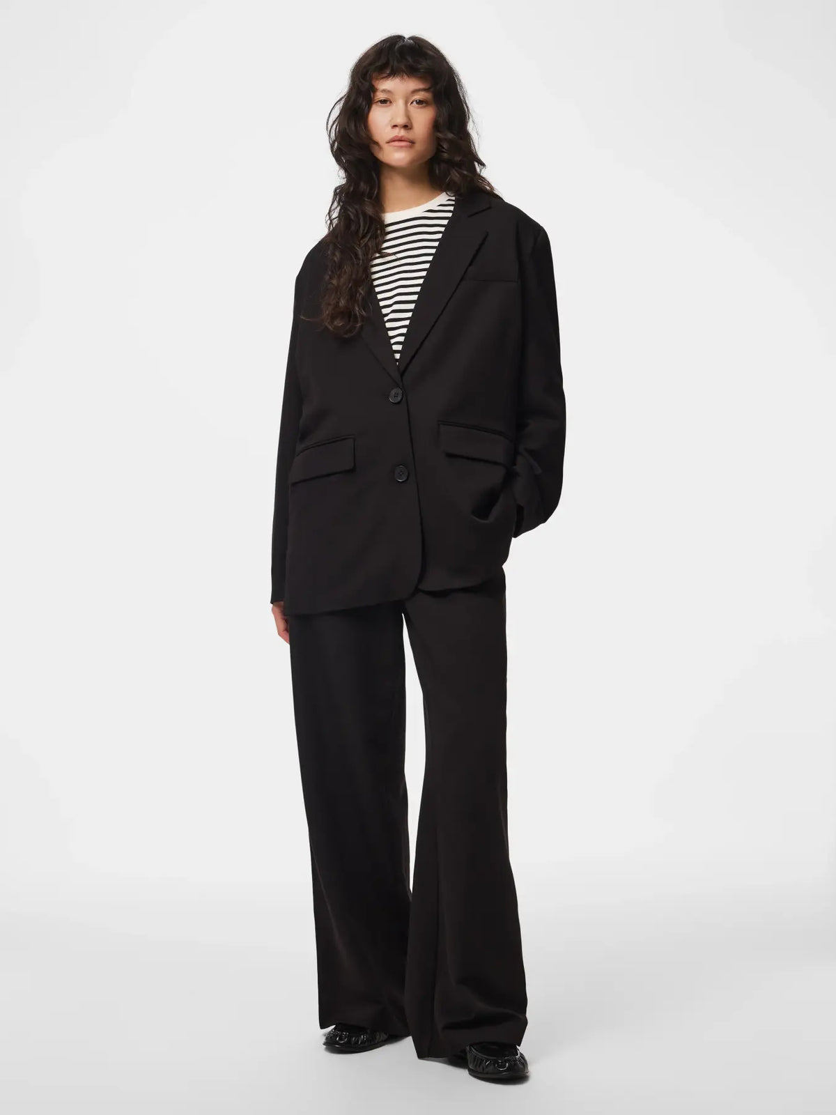 Pantalone palazzo Kamil nero - Pieces