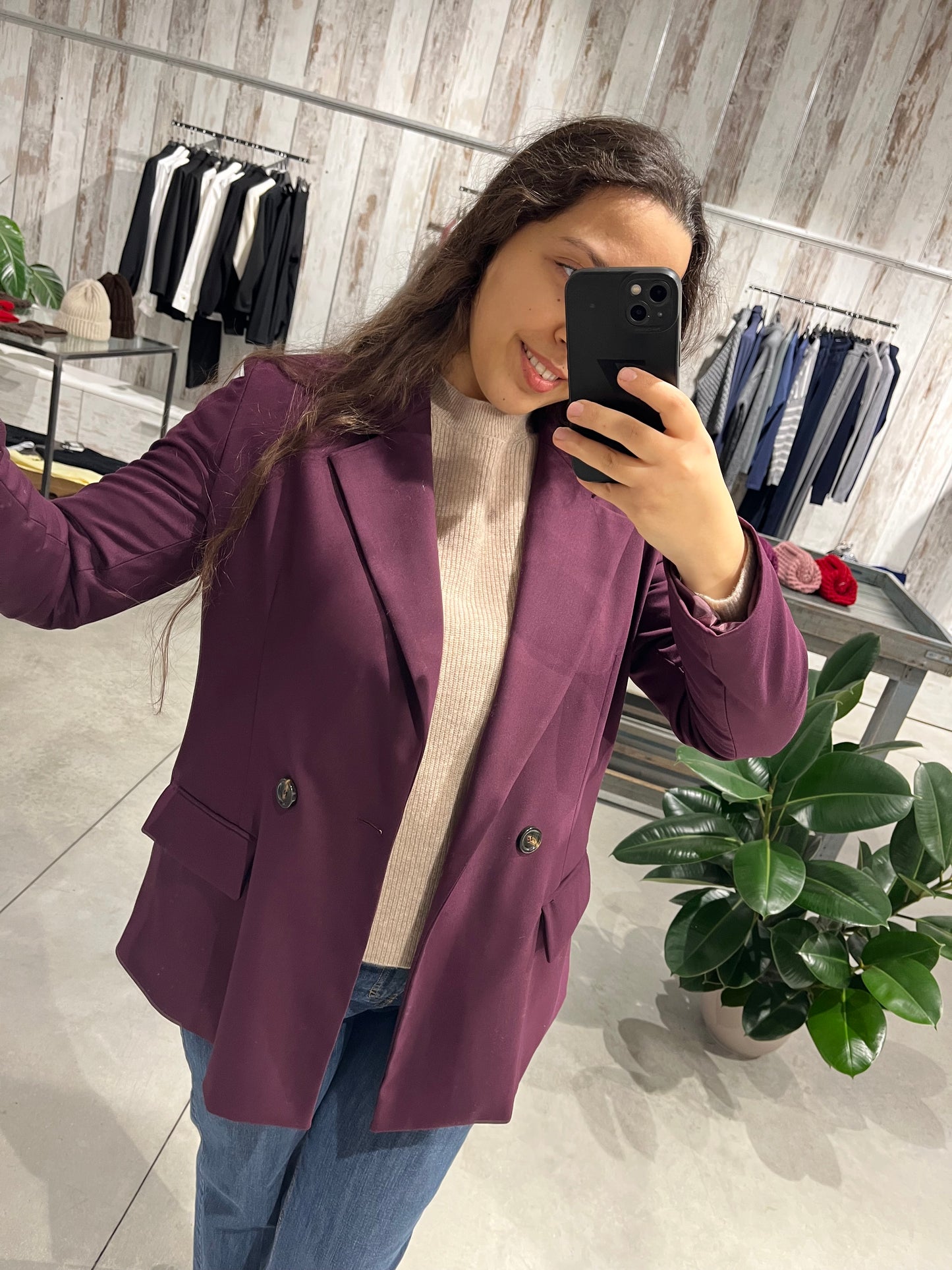 Giacca doppiopetto prugna - Altamira Milano