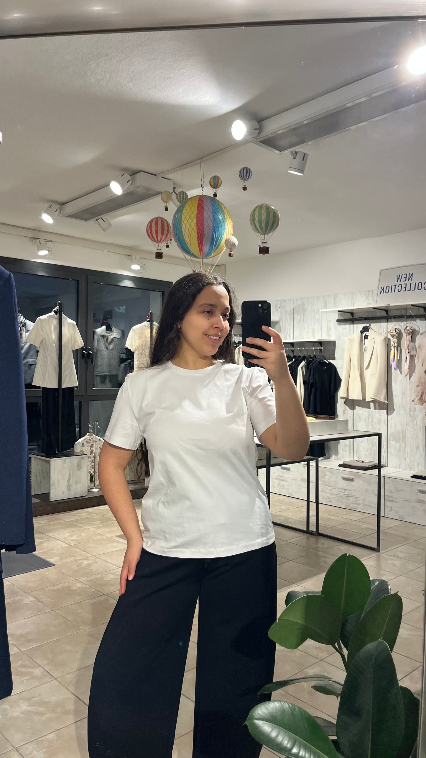 T-shirt basica bianca in 100% cotone - Lumina