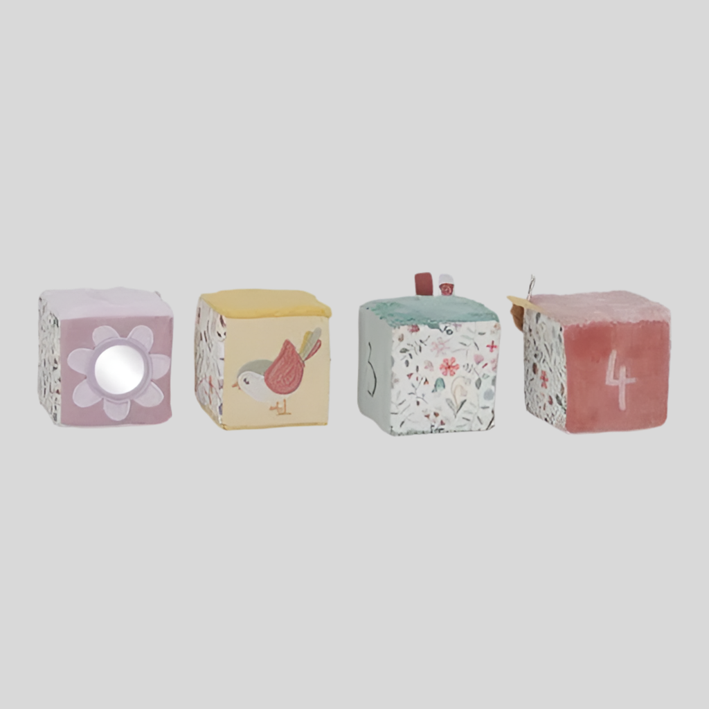 Set di 4 cubi morbidi Fairy Garden- Little Dutch