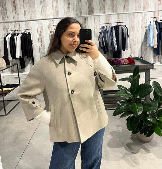 Cappotto corto beige - Altamira Milano