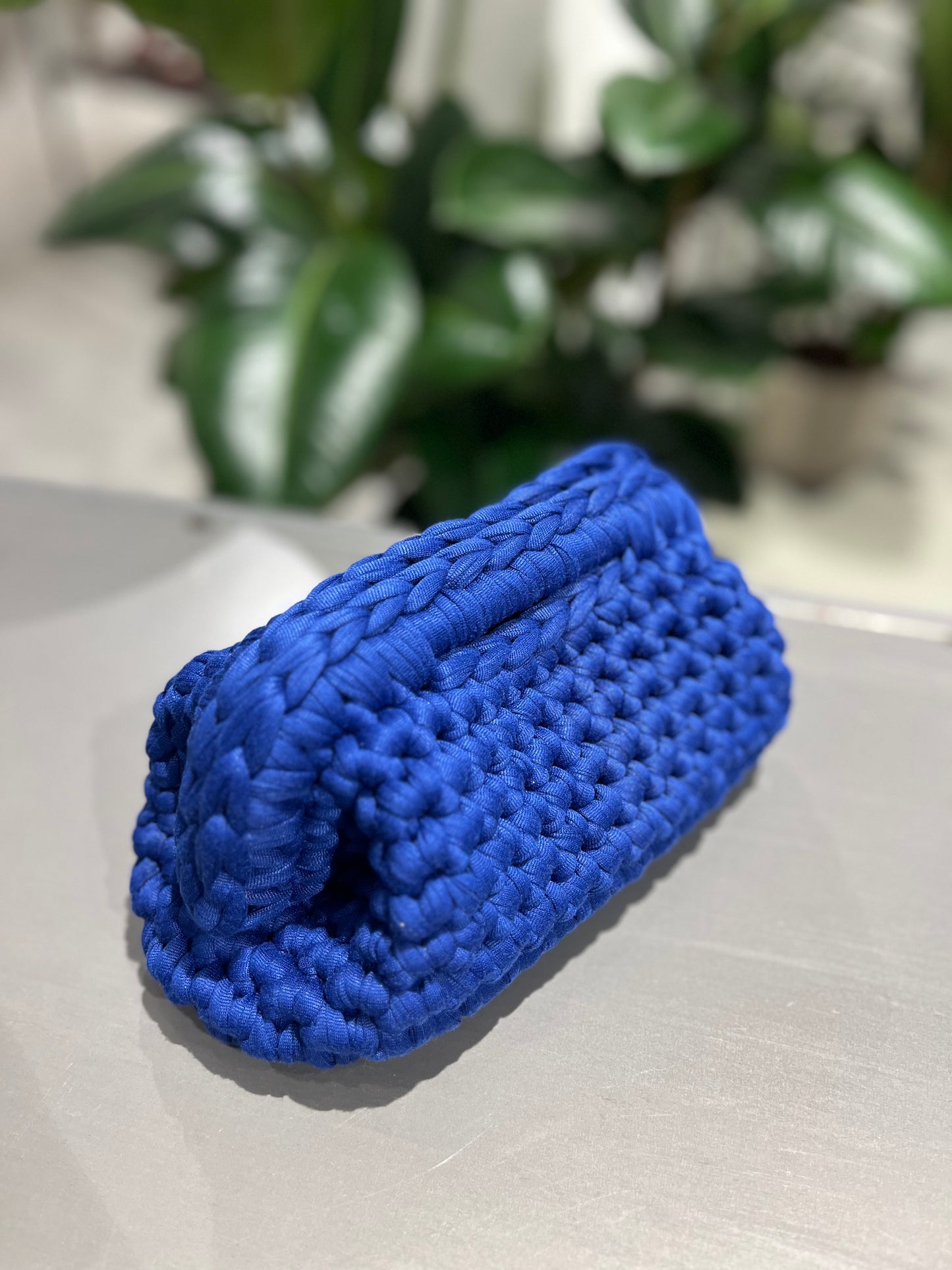 Borsa clutch bag fatta a mano blu elettrico - Global Riouch
