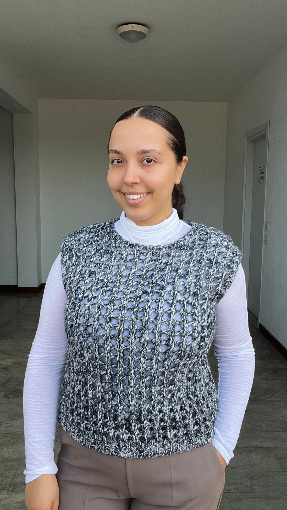 Gilet Oxford grigio