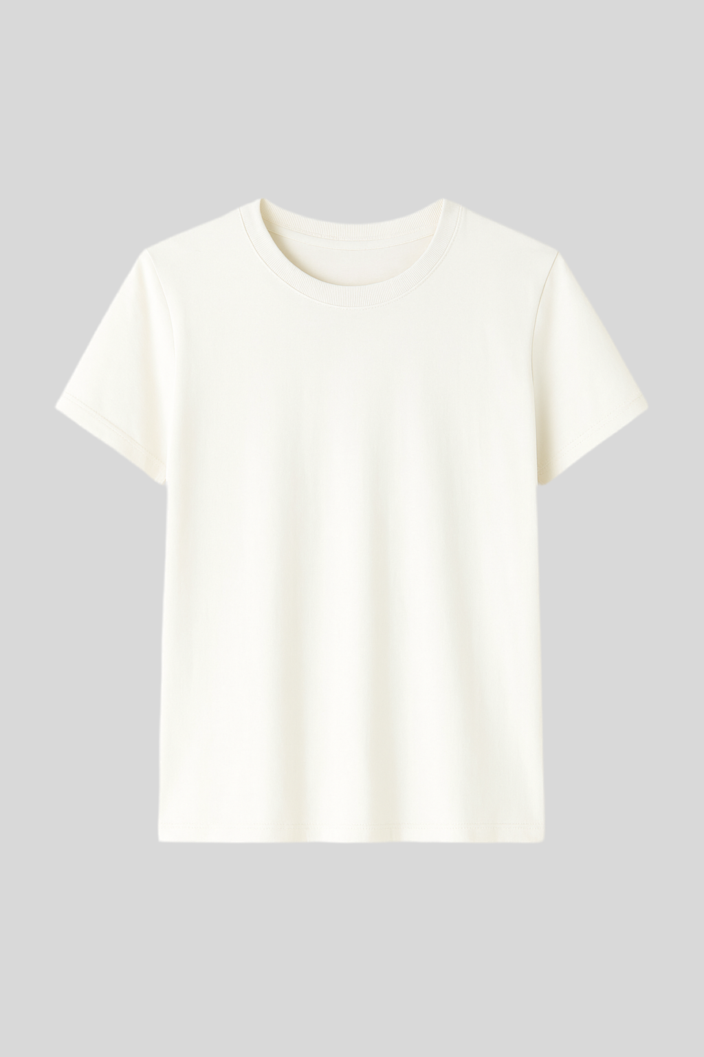 T-shirt basica bianca in 100% cotone - Lumina