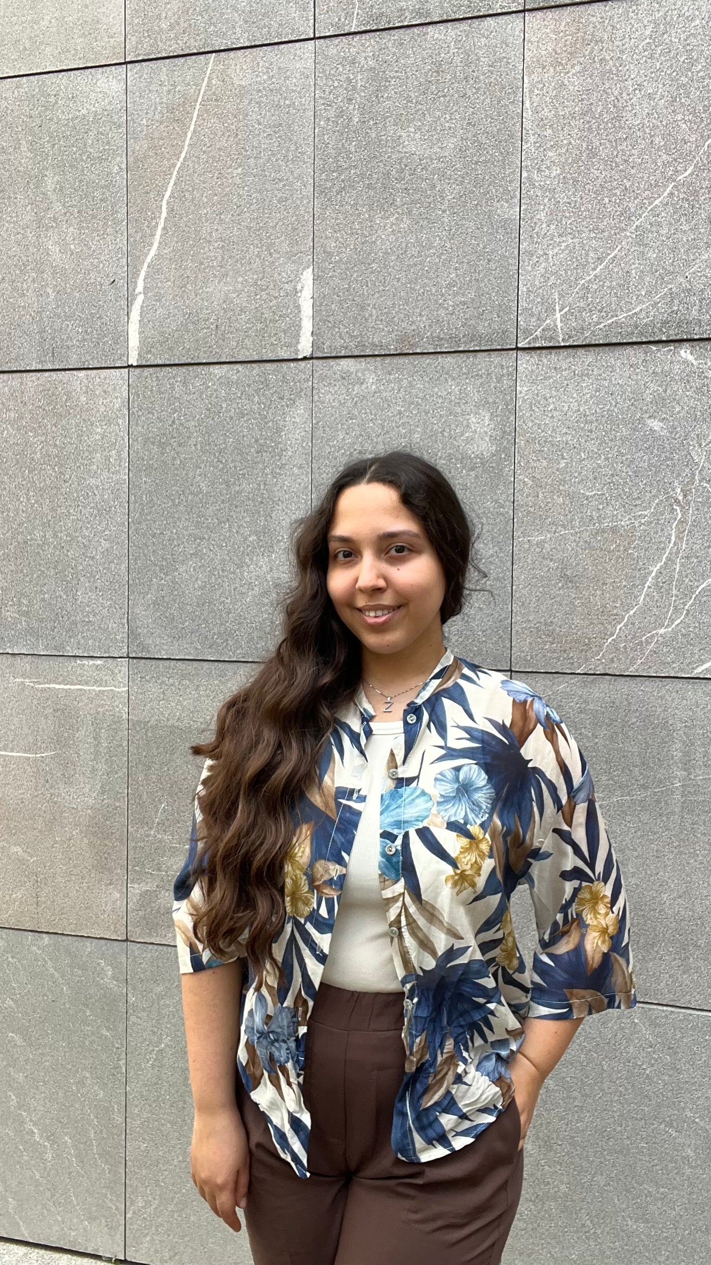 Blusa fantasia in misto Cotone e Seta - Altamira Milano
