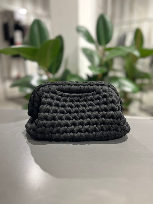 Borsa clutch bag fatta a mano nero - Global Riouch