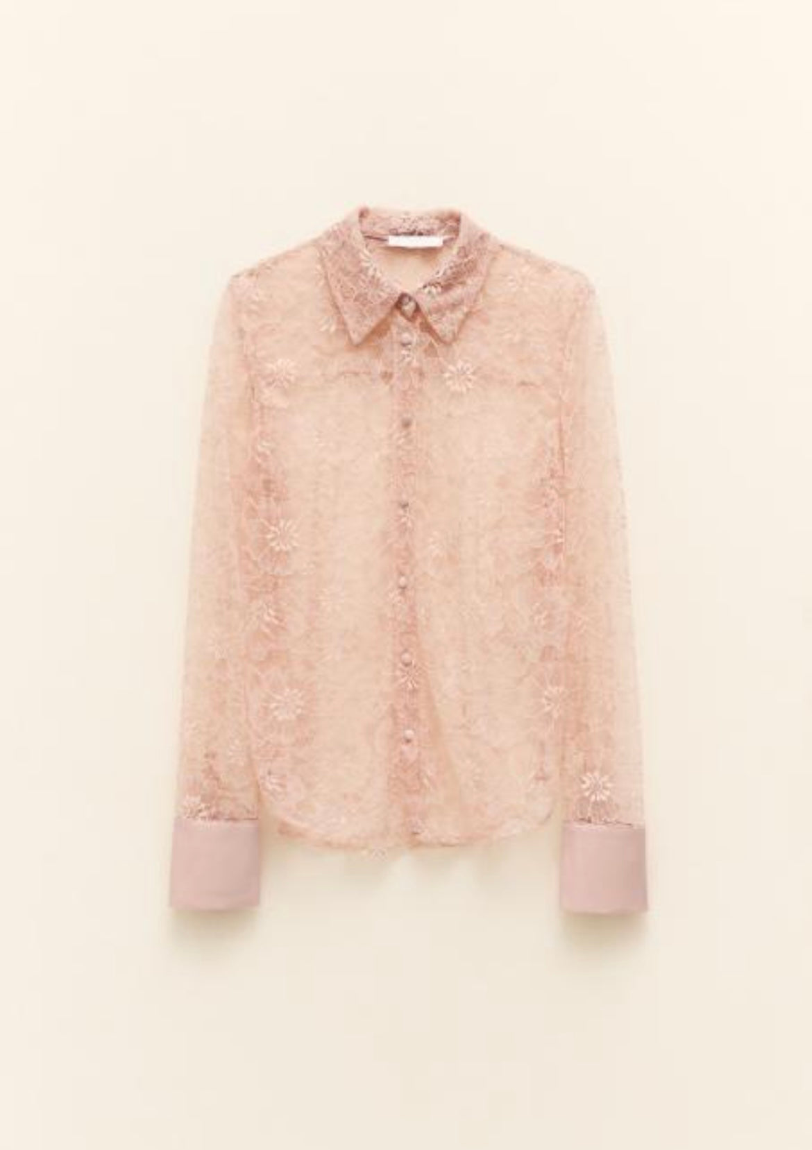 Camicia in pizzo rosa - Lumina