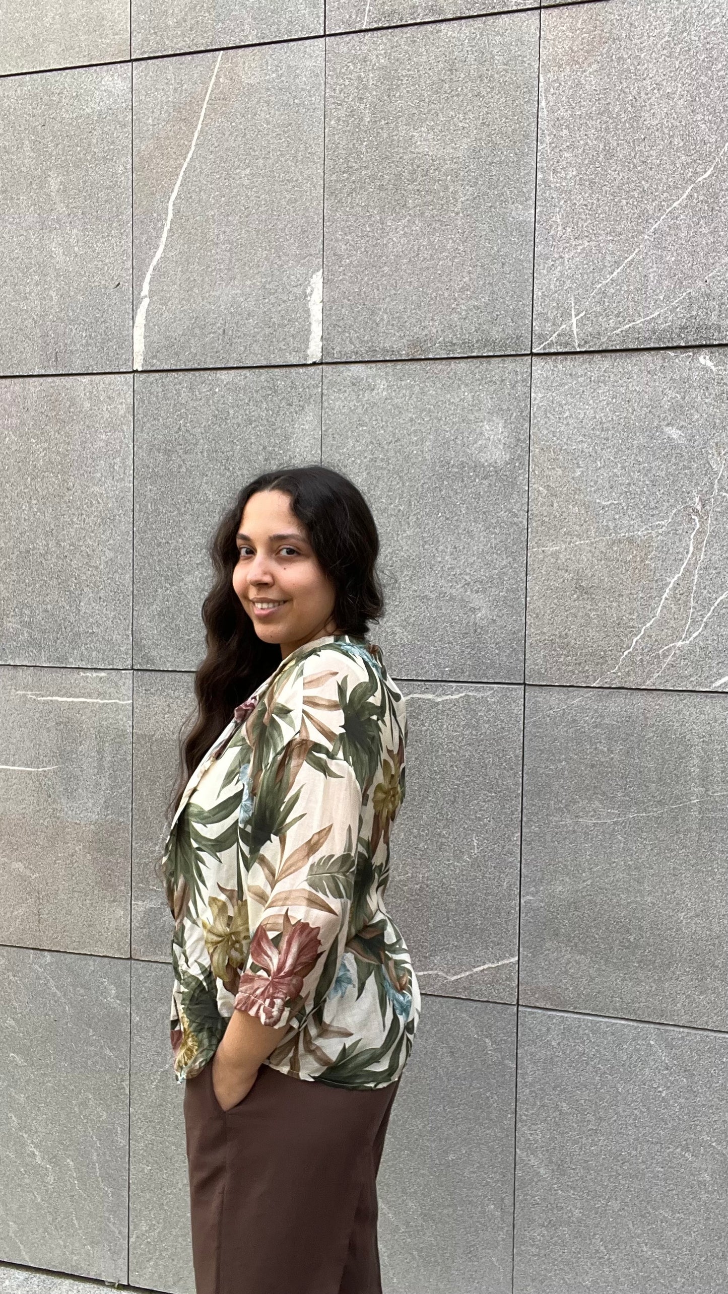 Blusa fantasia in misto Cotone e Seta - Altamira Milano